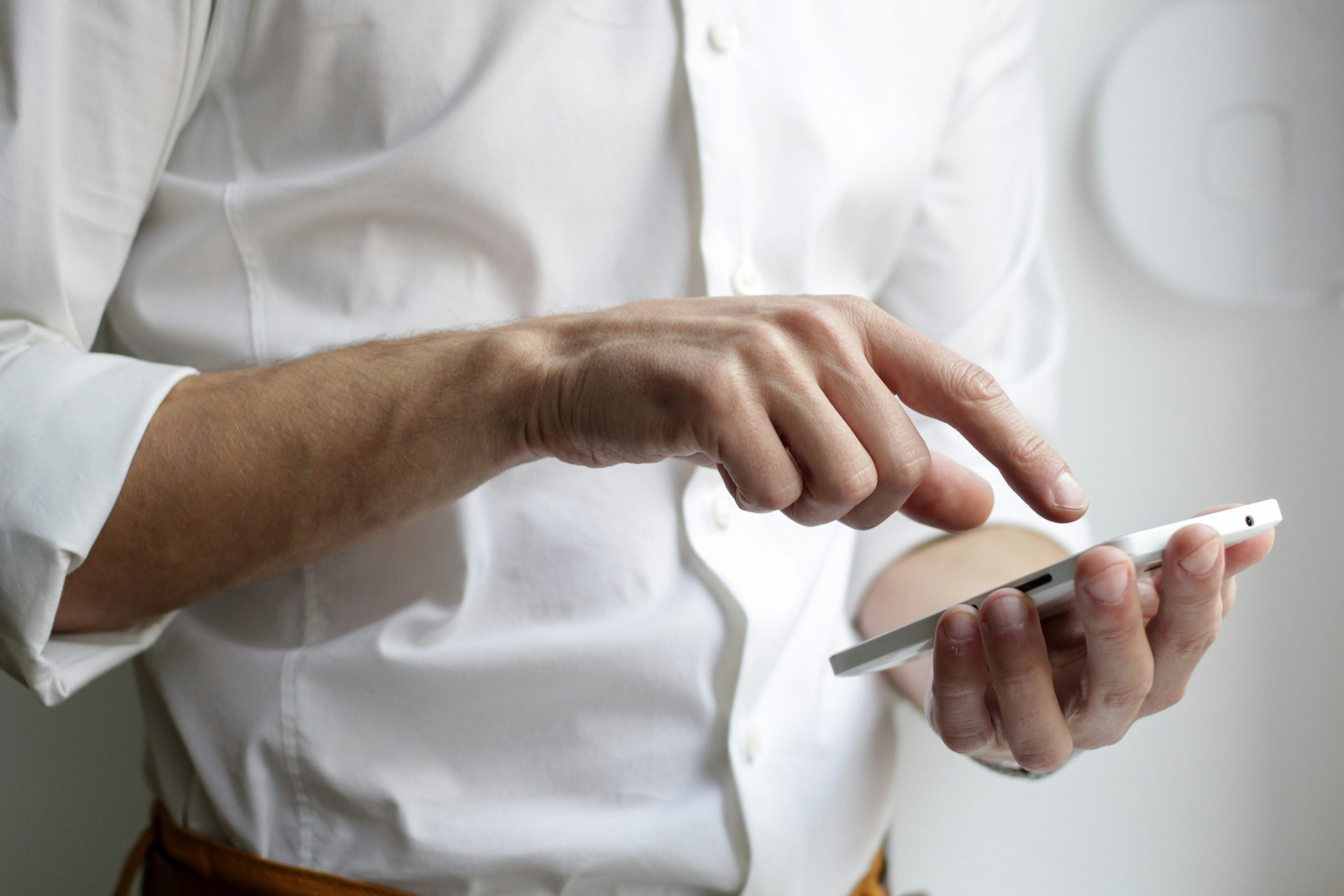 using a cellphone app. automation in hospitality